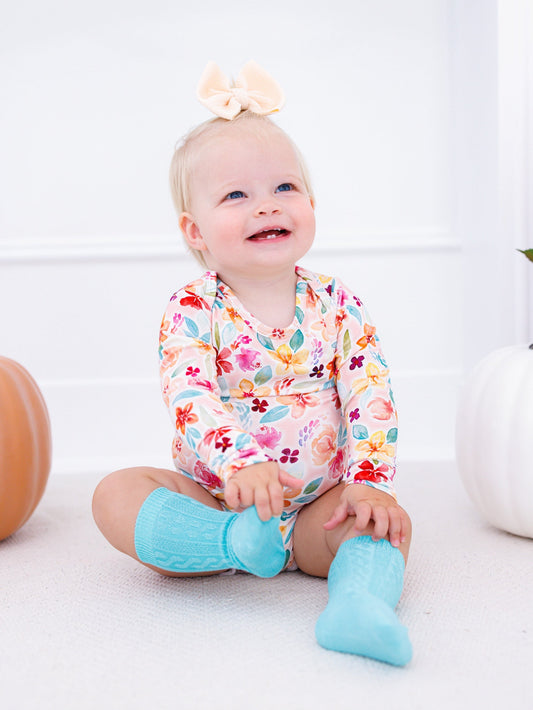 Knee-High Socks Set- MOSS AND LATTE