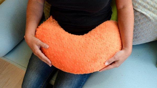 Travel Nursing Pillow - Grey Dot Pattern - Portable Baby Pillow