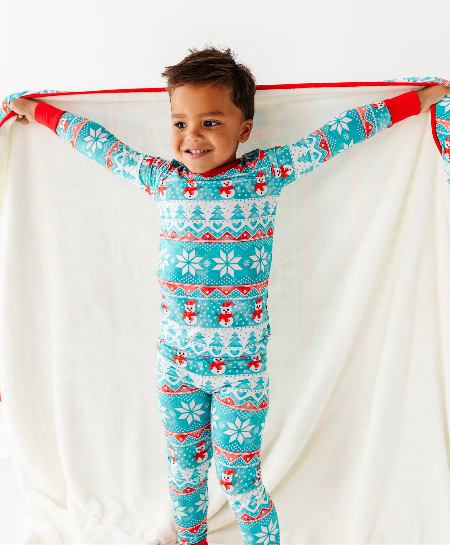 Frosty Fair Isle Plush Toddler Blanket