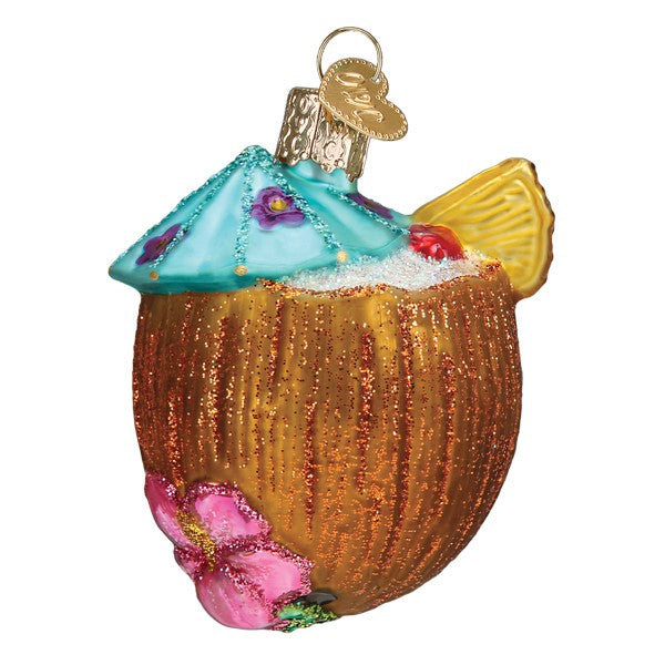 Tropical Coconut Drink Ornament