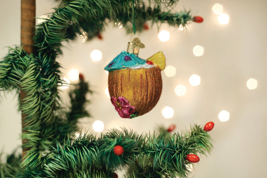 Tropical Coconut Drink Ornament