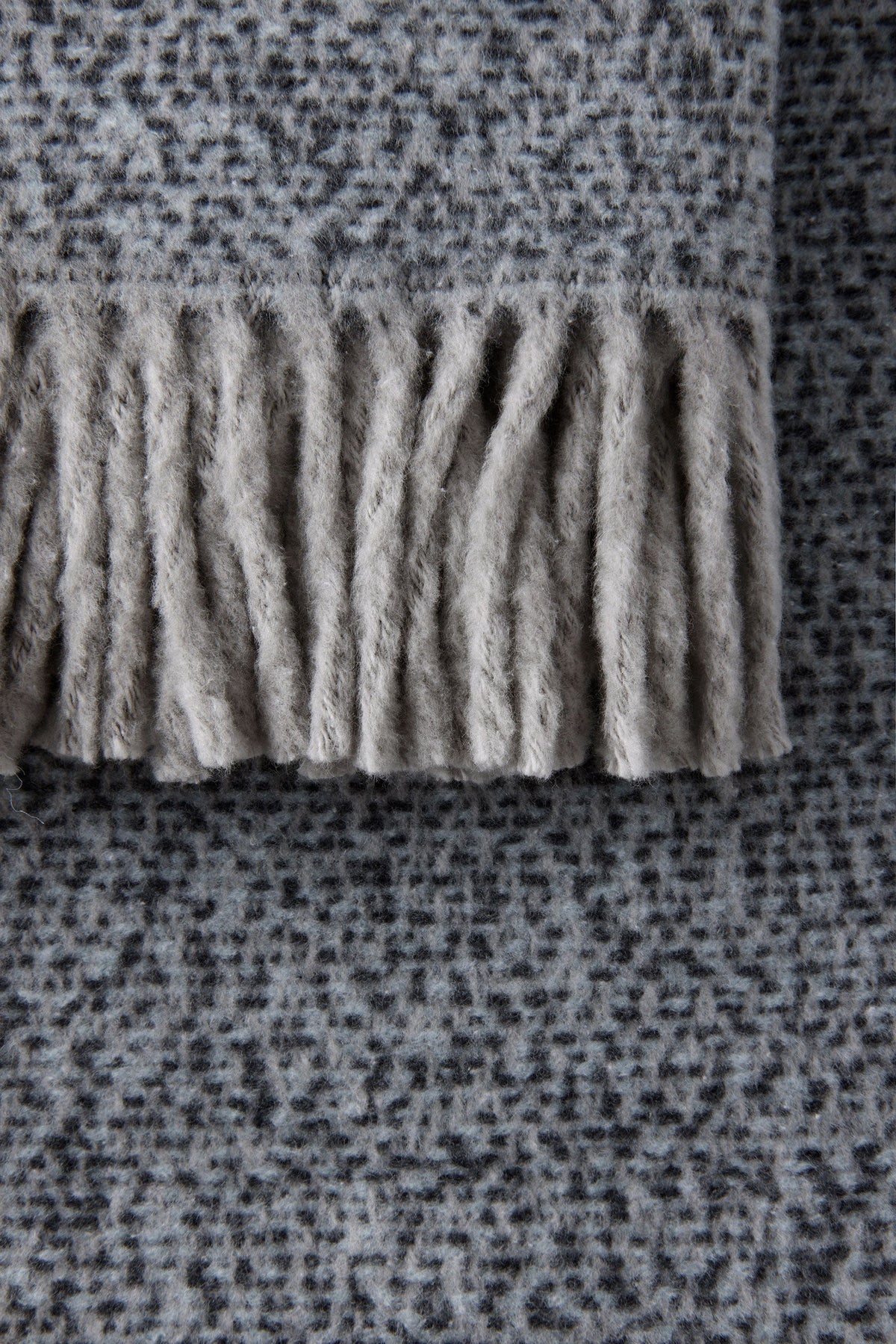 Tweed Weave Throw with Fringe