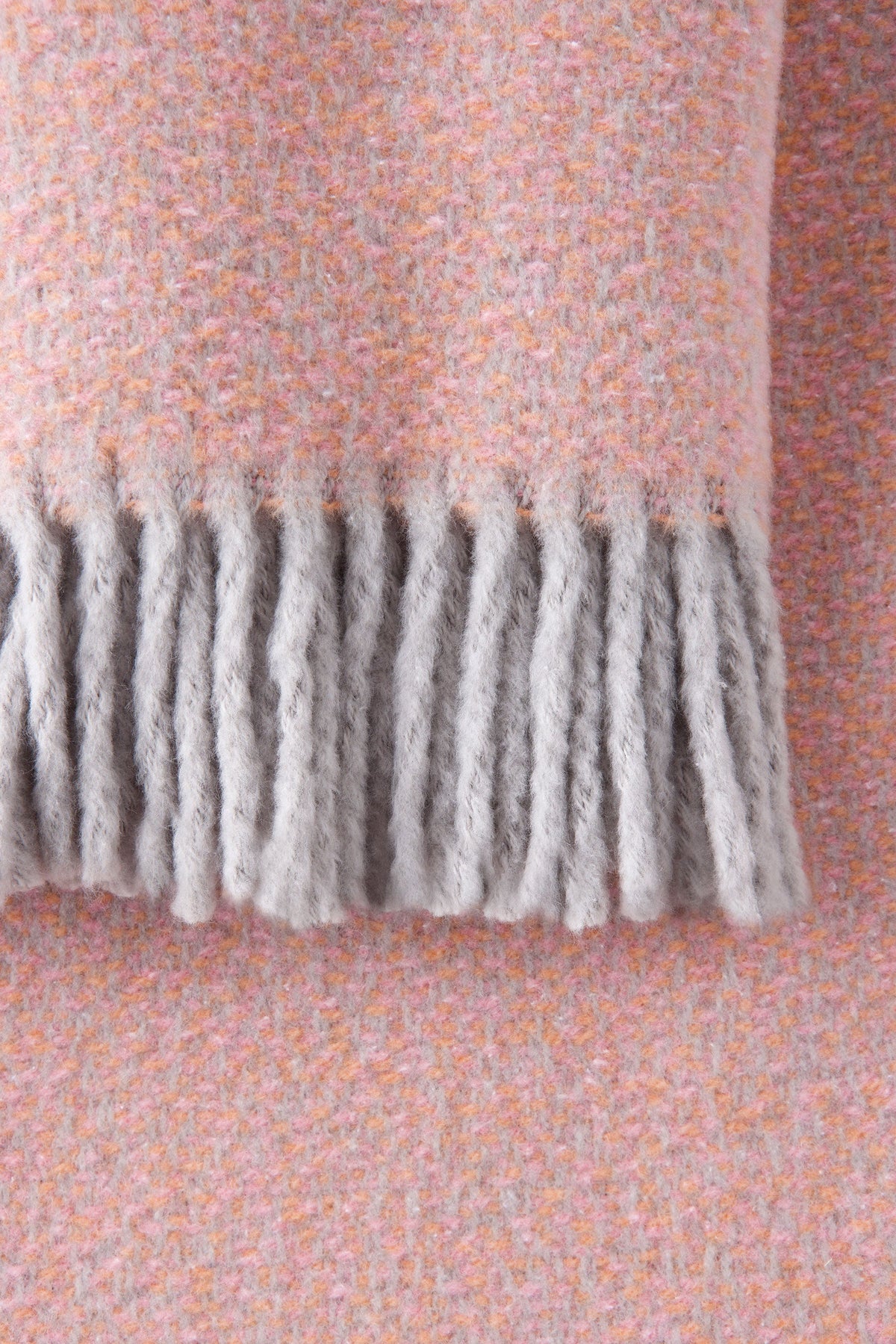 Tweed Weave Throw with Fringe