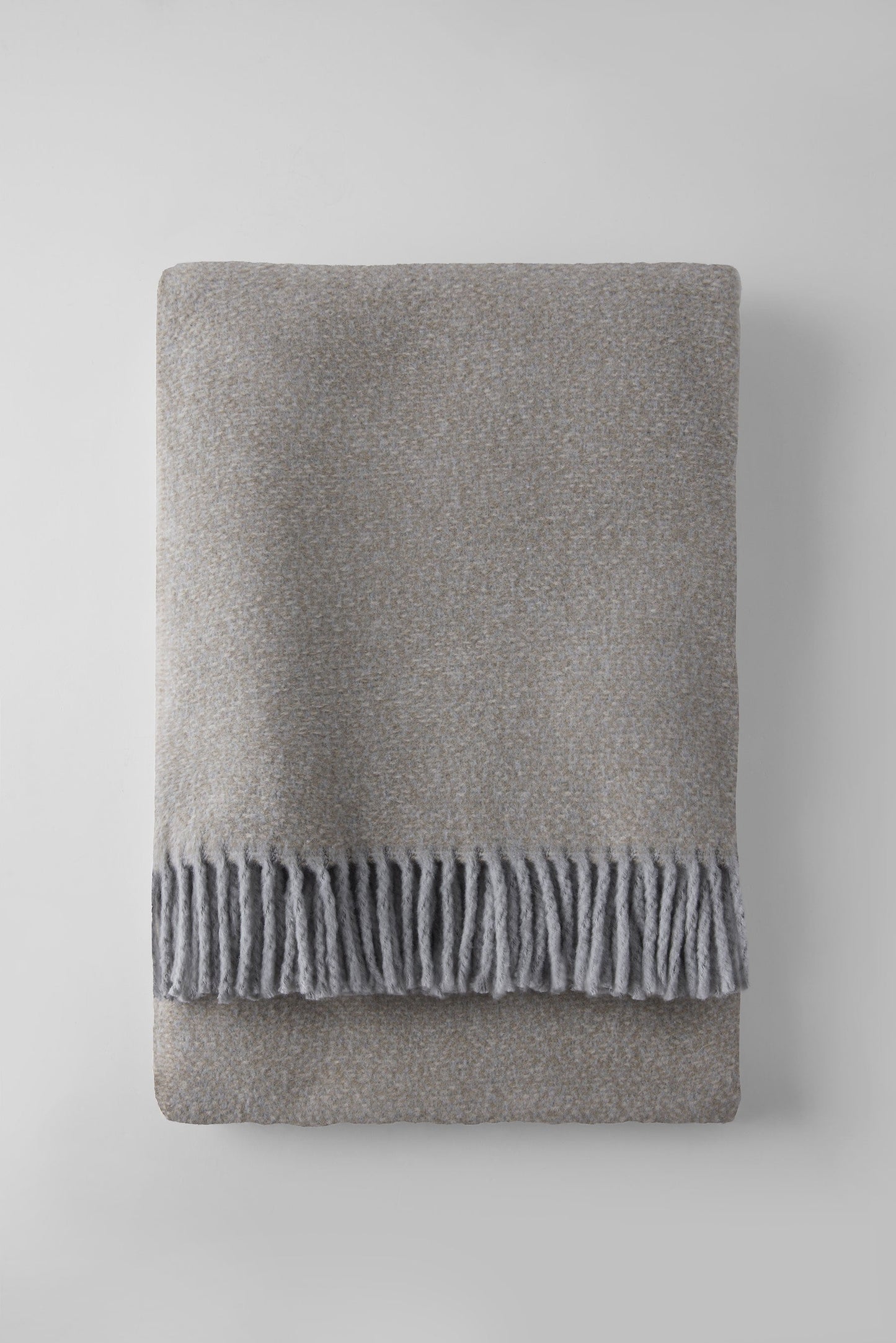 Tweed Weave Throw with Fringe