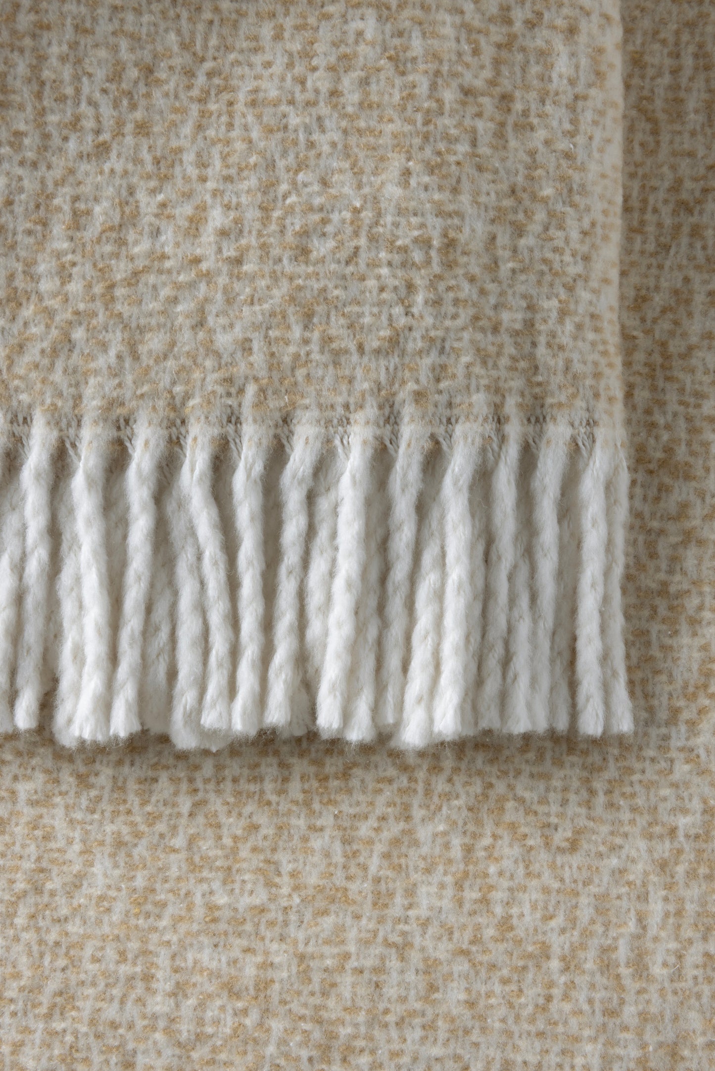 Tweed Weave Throw with Fringe