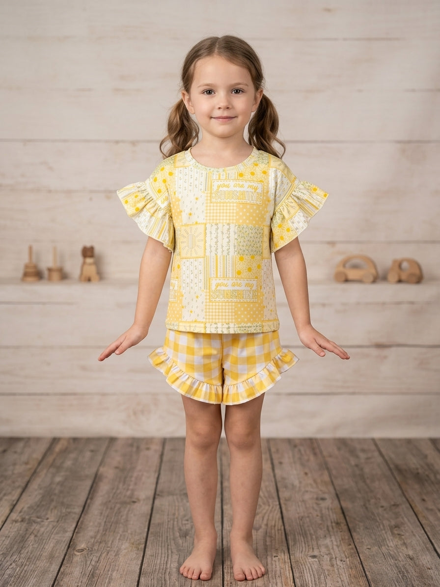You are my sunshine ruffle set