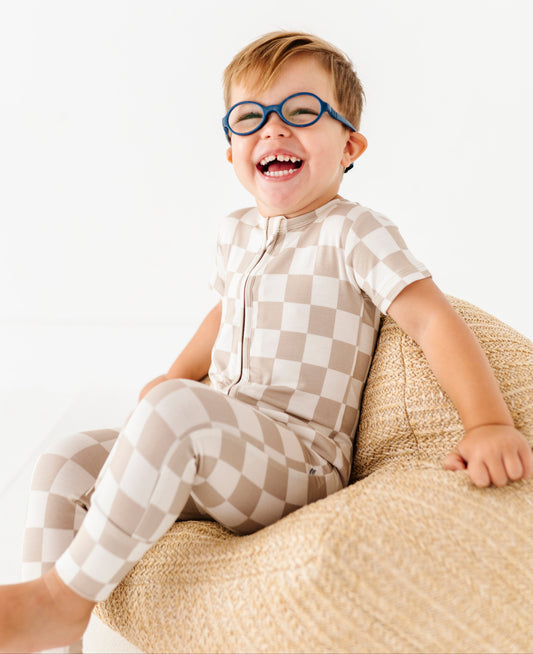 Oat Check Zip Romper