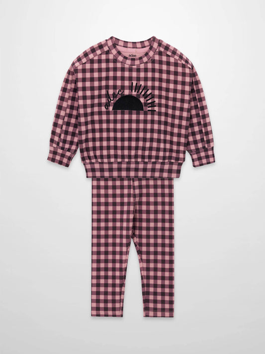 Gingham Pajamas - Burgundy