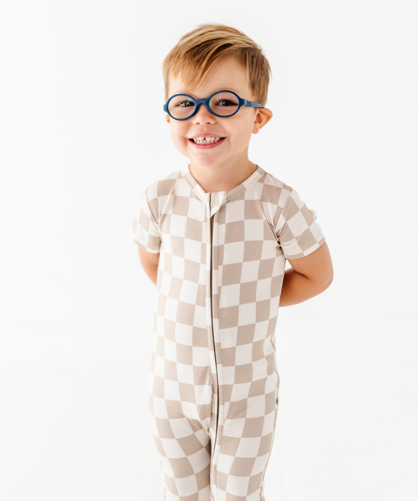 Oat Check Zip Romper