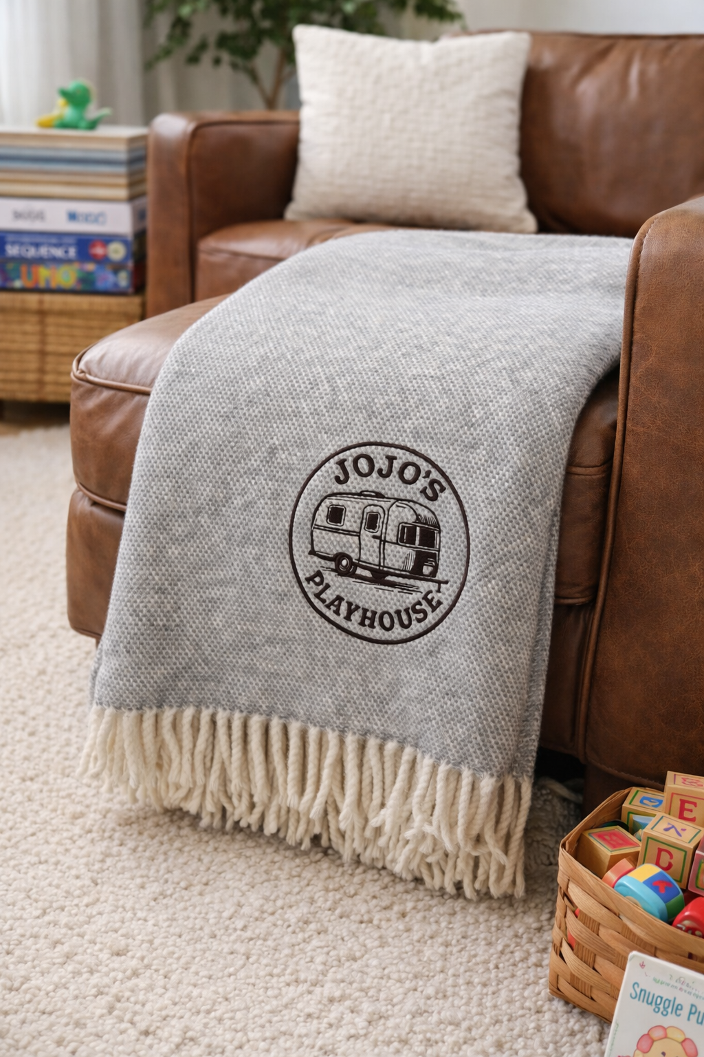 Pixel Design Fringed Throw 55" x 70"