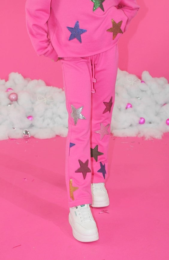 Sequins Stars Appliqué Collection – Sweatshirt & Pants
