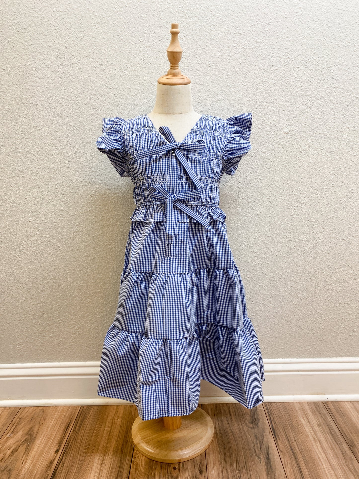 Tween Blue Gingham Ruffle Tiered Dress | Southern Spring & Rodeo Style – Bossier City Boutique