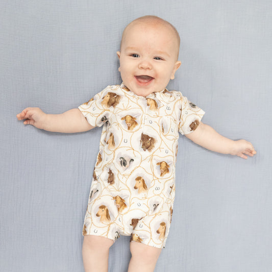 Farm Animals Rope Cameos Uni - Polo Shortie