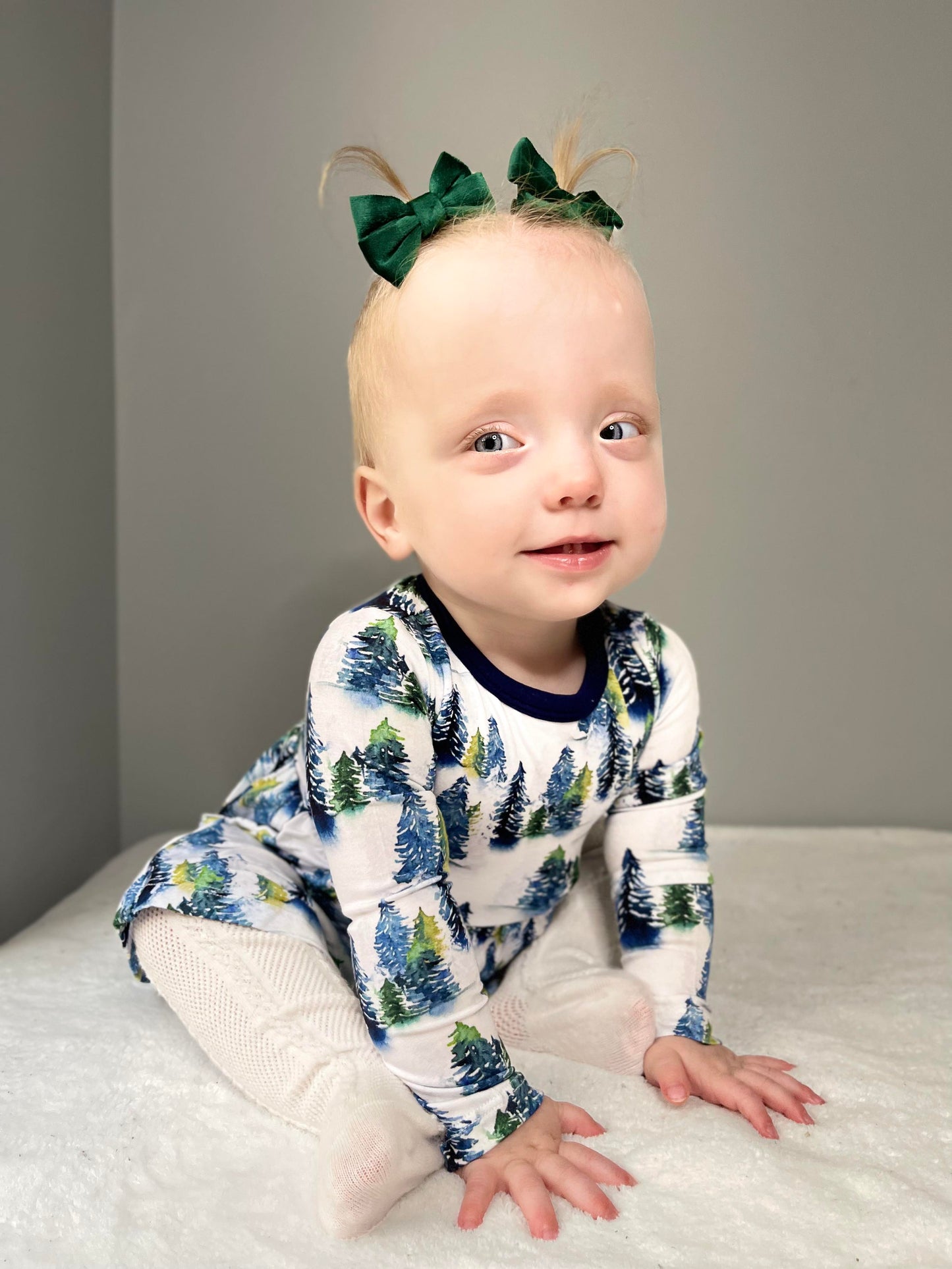 Winter Trees | Bamboo Baby Bodysuit Dress
