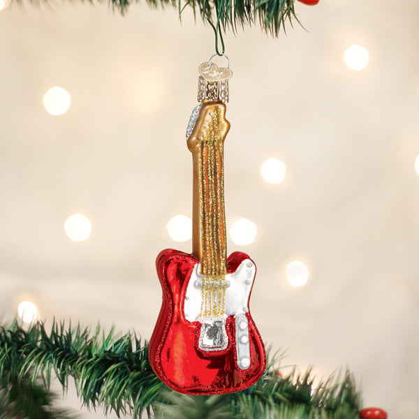 Red Electric Guitar Ornament