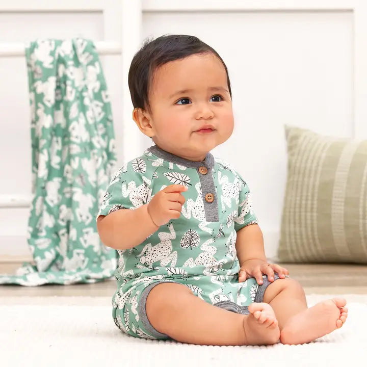 Leapfrog Henley Shortie Bamboo Romper