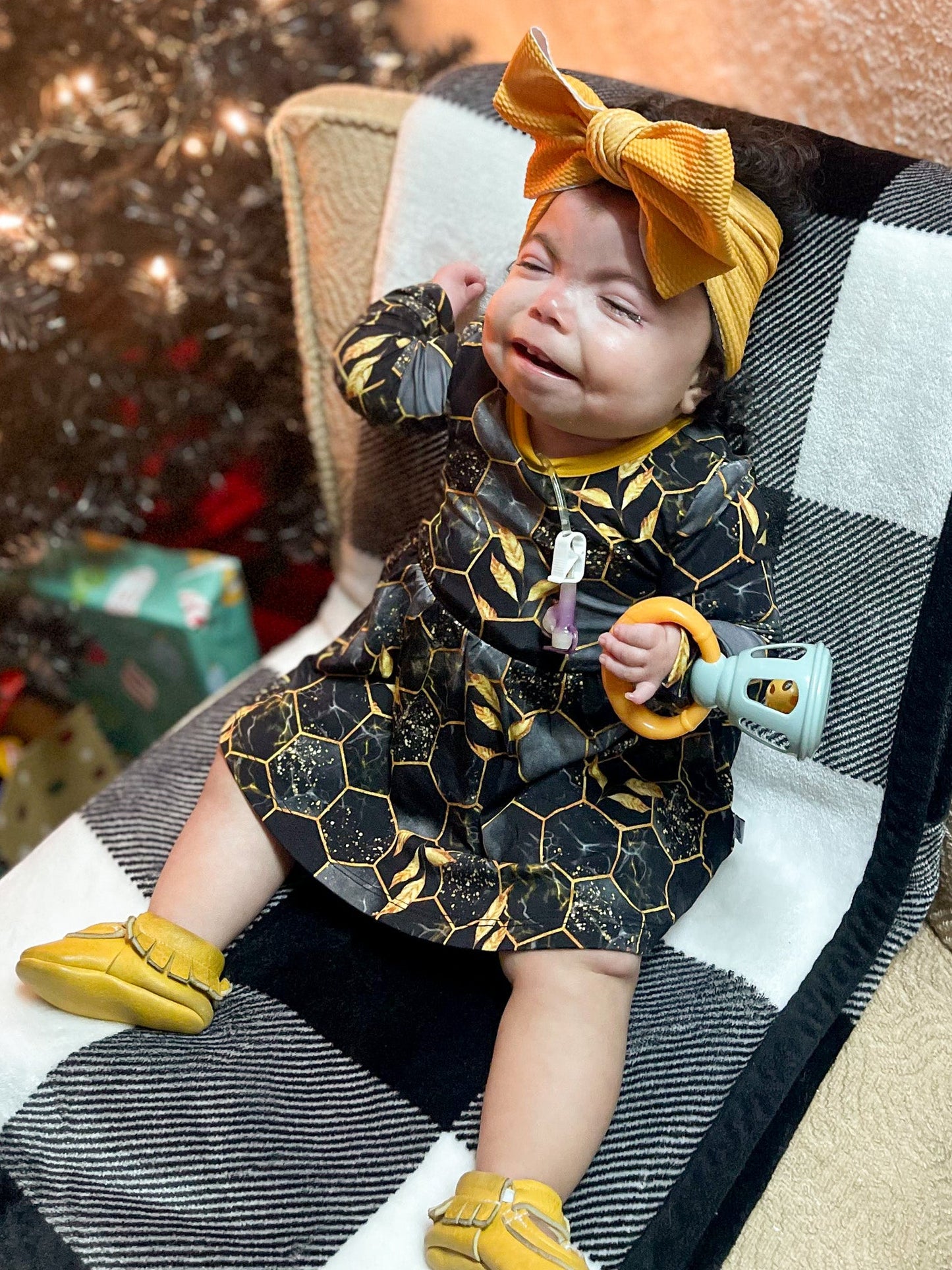 Midnight Honey | Baby & Toddler Bamboo Bodysuit Dress