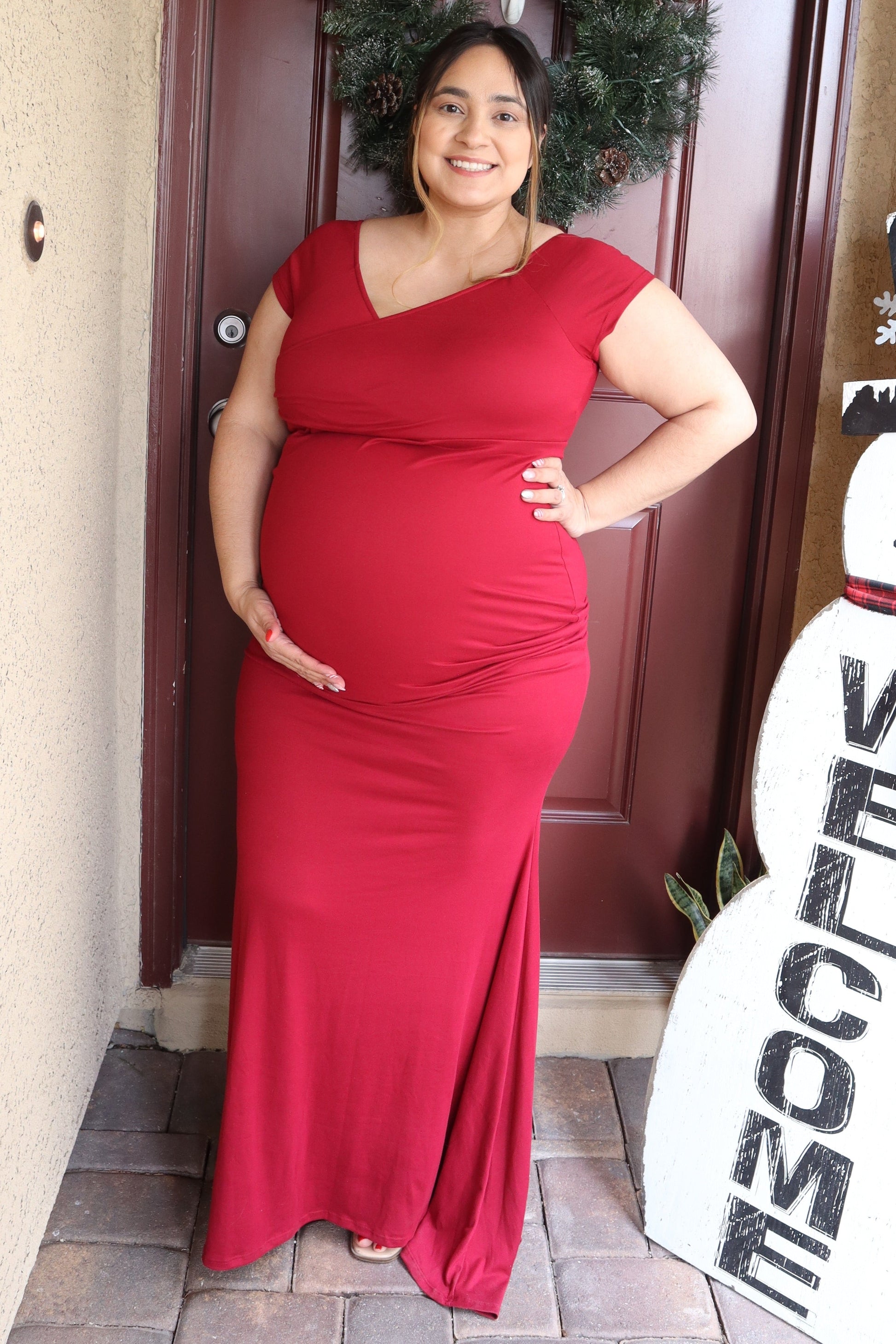 PinkBlush Burgundy Maternity Photoshoot Gown PinkBlush Burgundy Maternity Photoshoot Gown