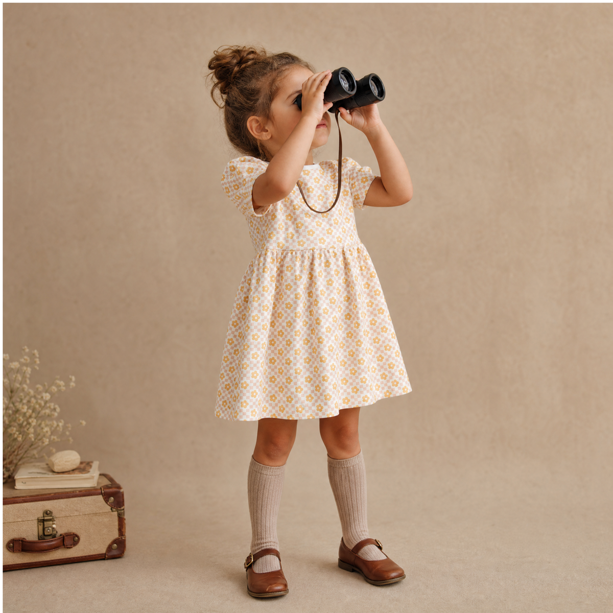 Organic Dolman Sleeve Dress - Pop Floral