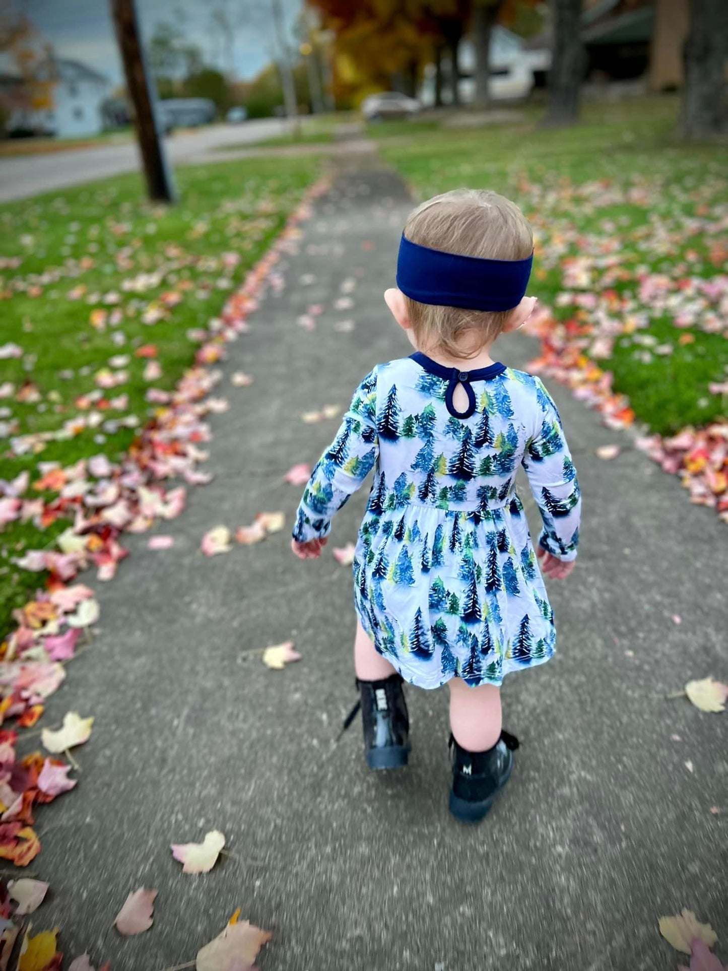 Winter Trees | Bamboo Baby Bodysuit Dress