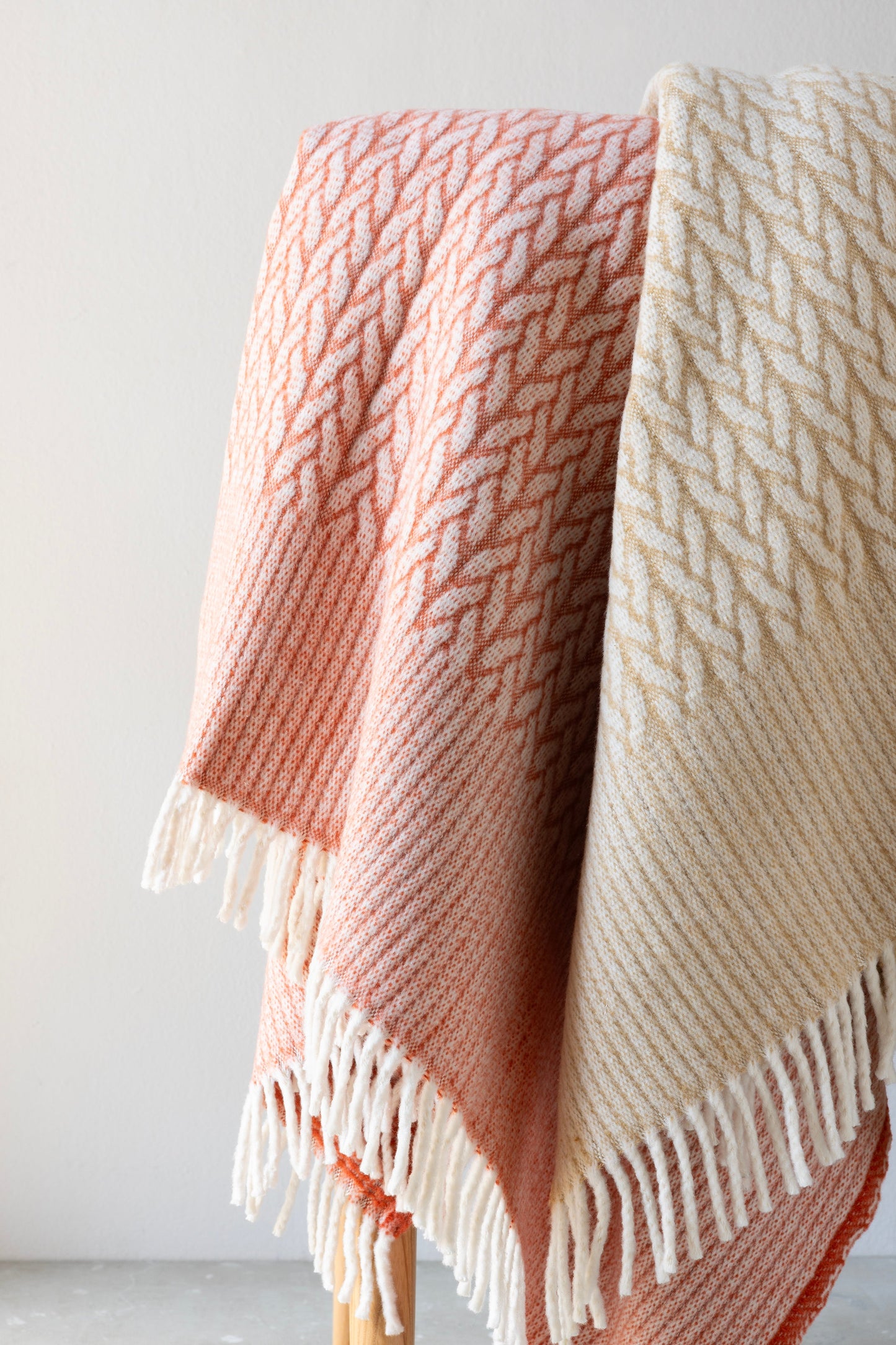 Classic Cable with Border Pattern Throw