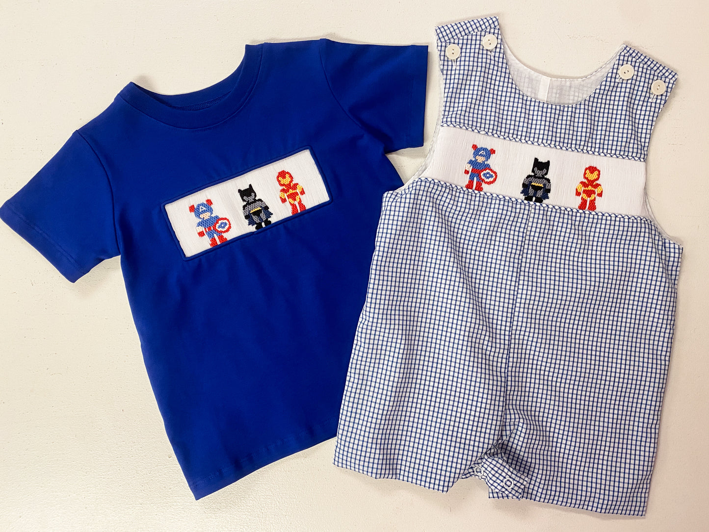 Smocked Superheroes Shortall