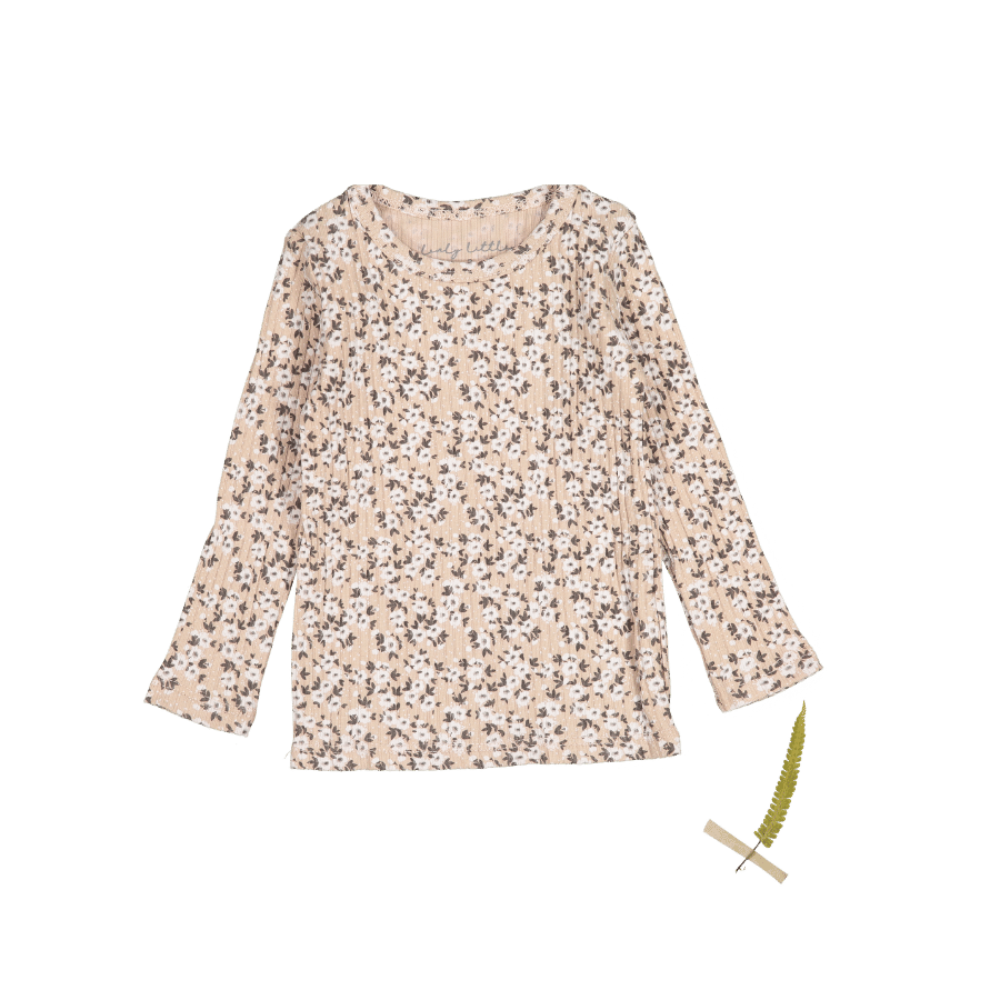 The Printed Long Sleeve Tee -  Adelyn