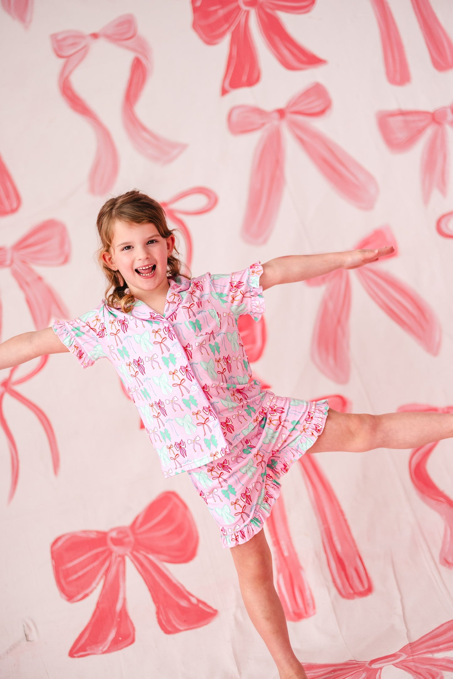 Ruffle Loungewear Set - Bows