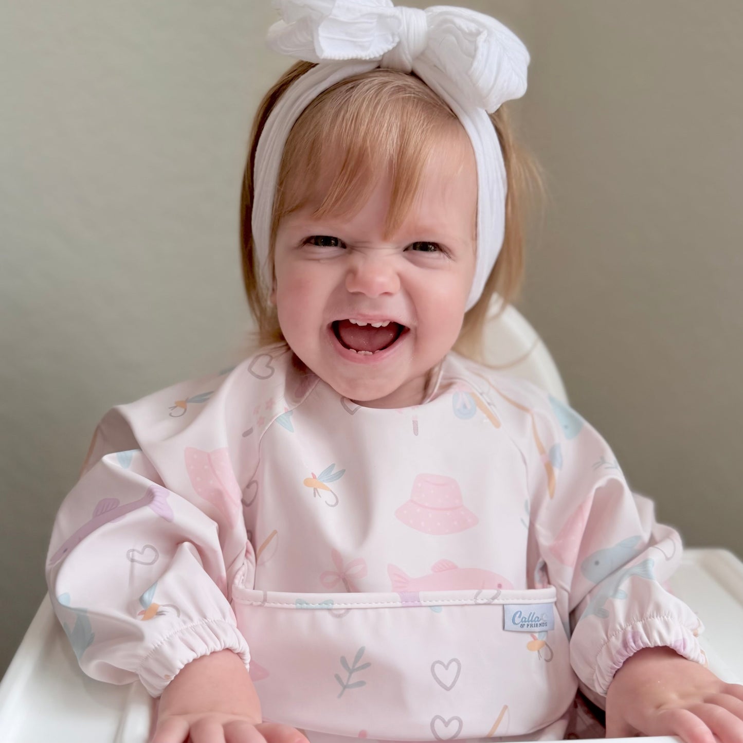 The Grayson Long Sleeve Bib - Lakeside Blooms