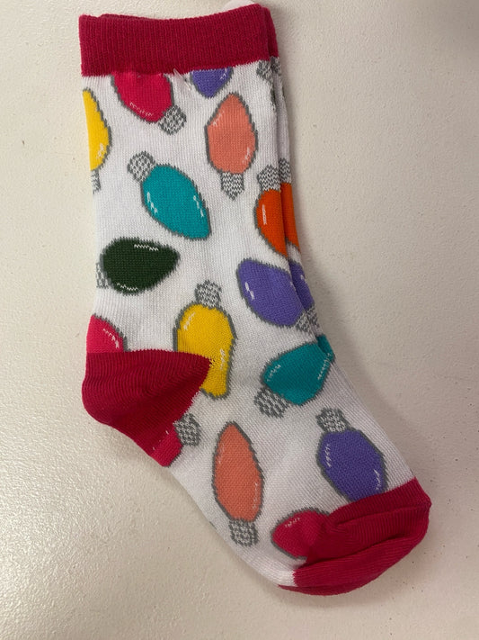 Kids Christmas Lights Socks
