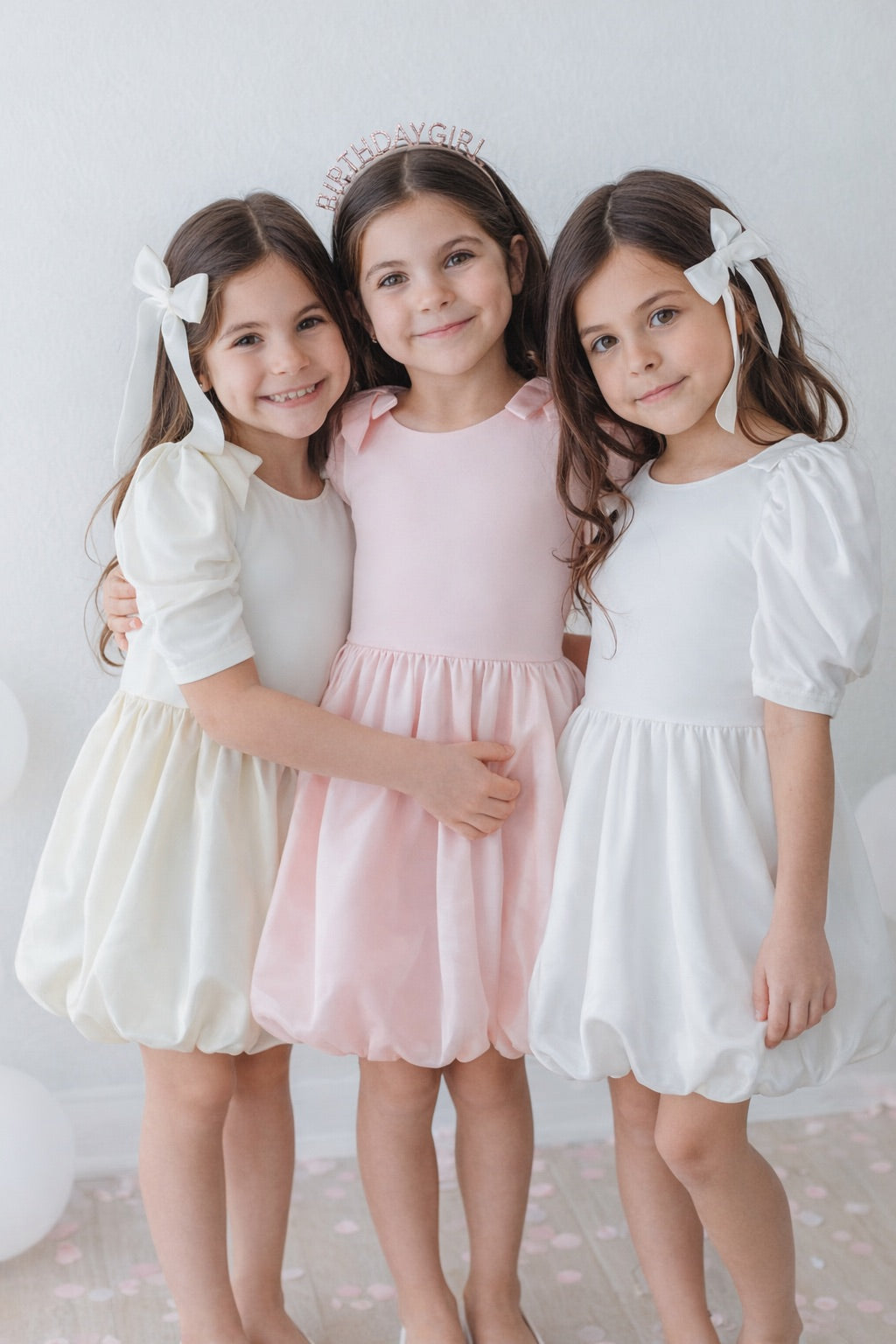 Taffeta Bubble Dress ~ White