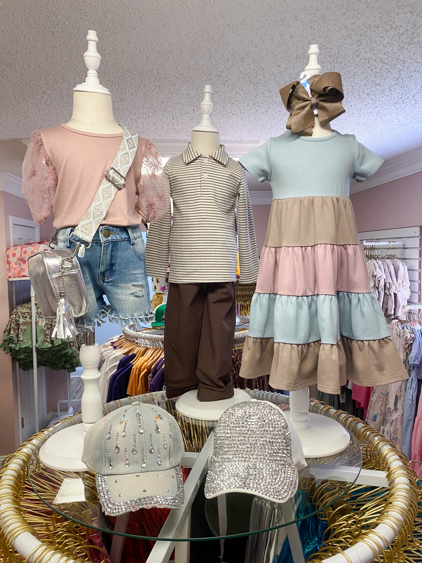 Girls Colorblock Maxi Dress – Tiered Short Sleeve Dress