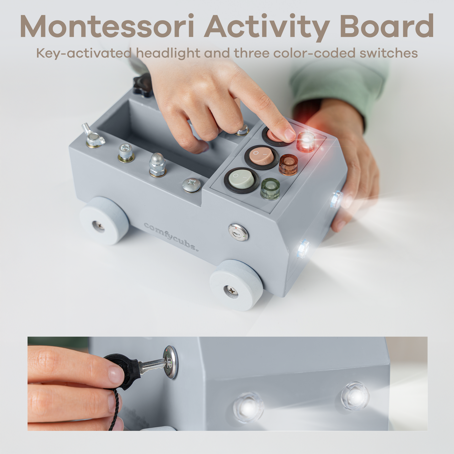 Busy Board Toy Truck Set for 3+ in Pacific Blue