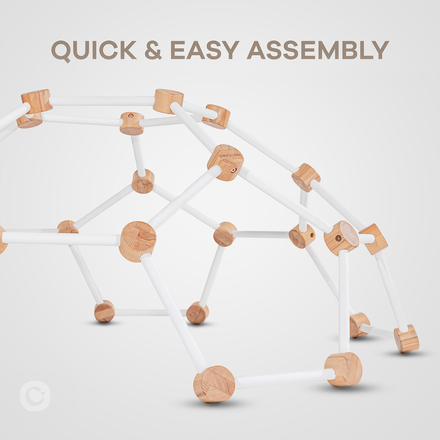 Wooden Climber for Kids in White