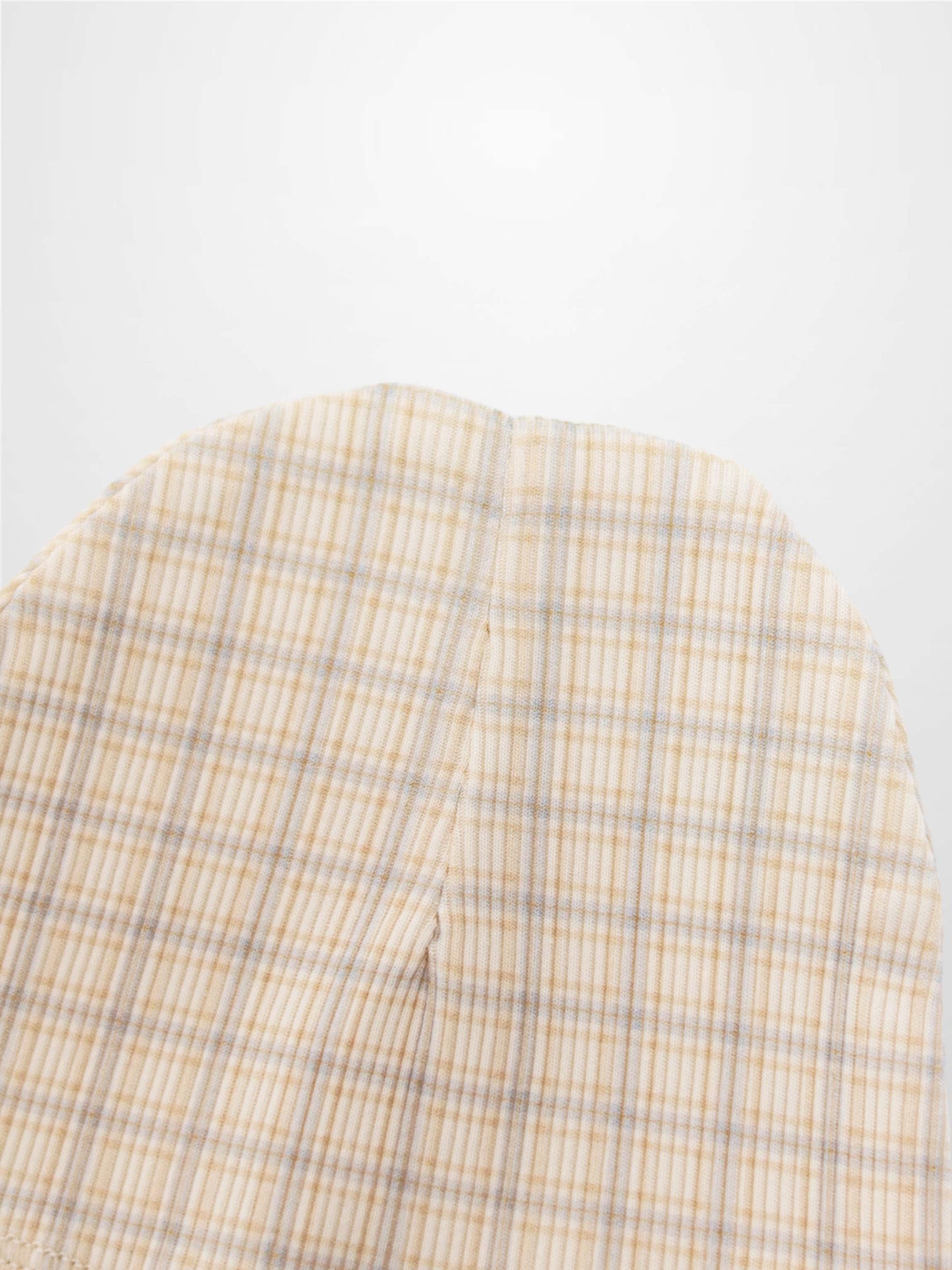 Oatmeal Grid Hat - Blue