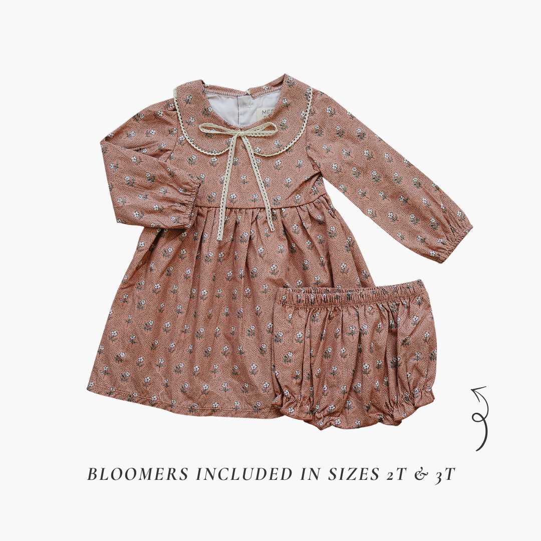 Vintage Pink Floral Dress