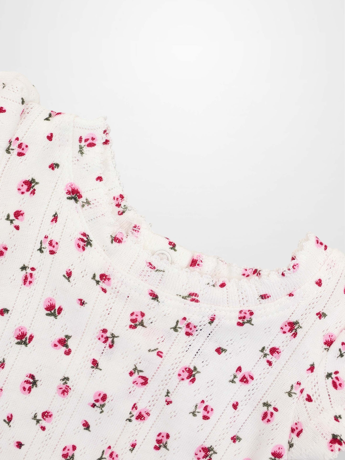 Pointelle Floral Romper
