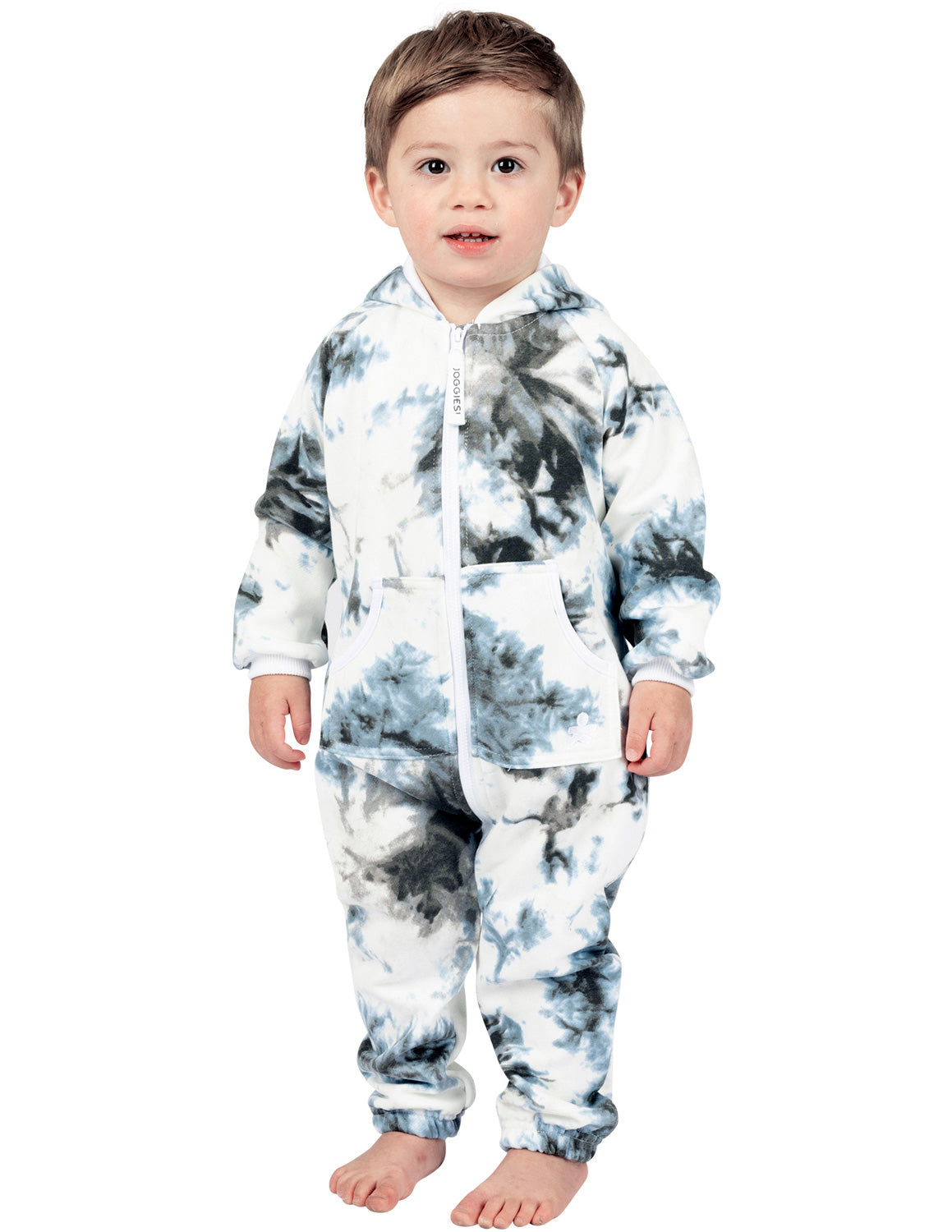 Tie Dye Black Infant Footless Hoodie Onesie