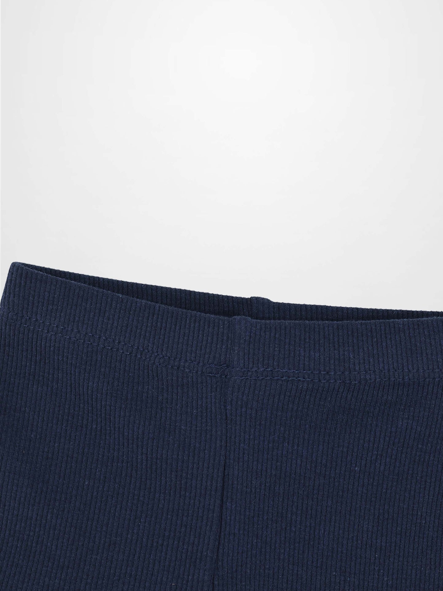 Biker Shorts Thin Ribbed- Navy