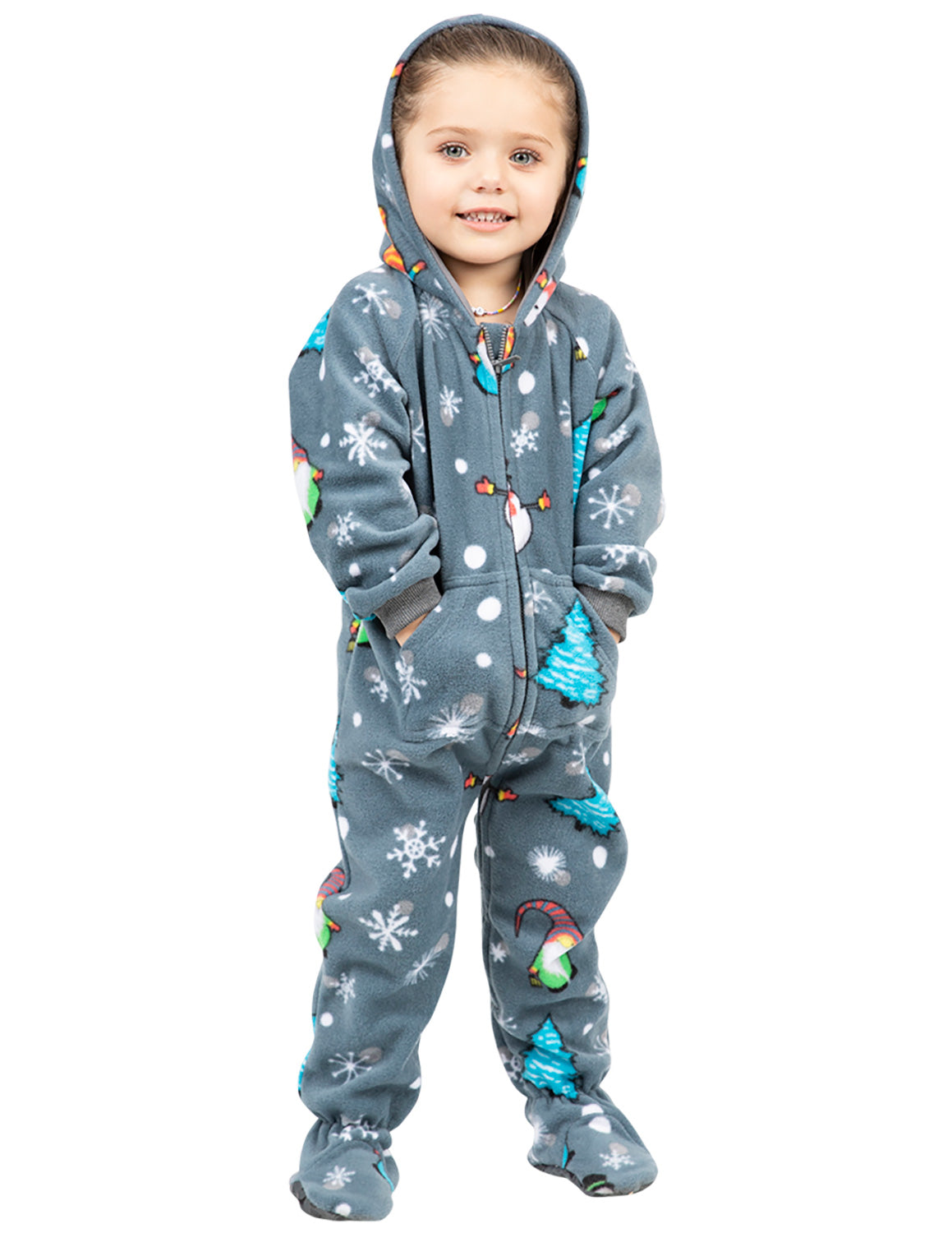 Gnomes Greeting Toddler Hoodie Fleece Onesie