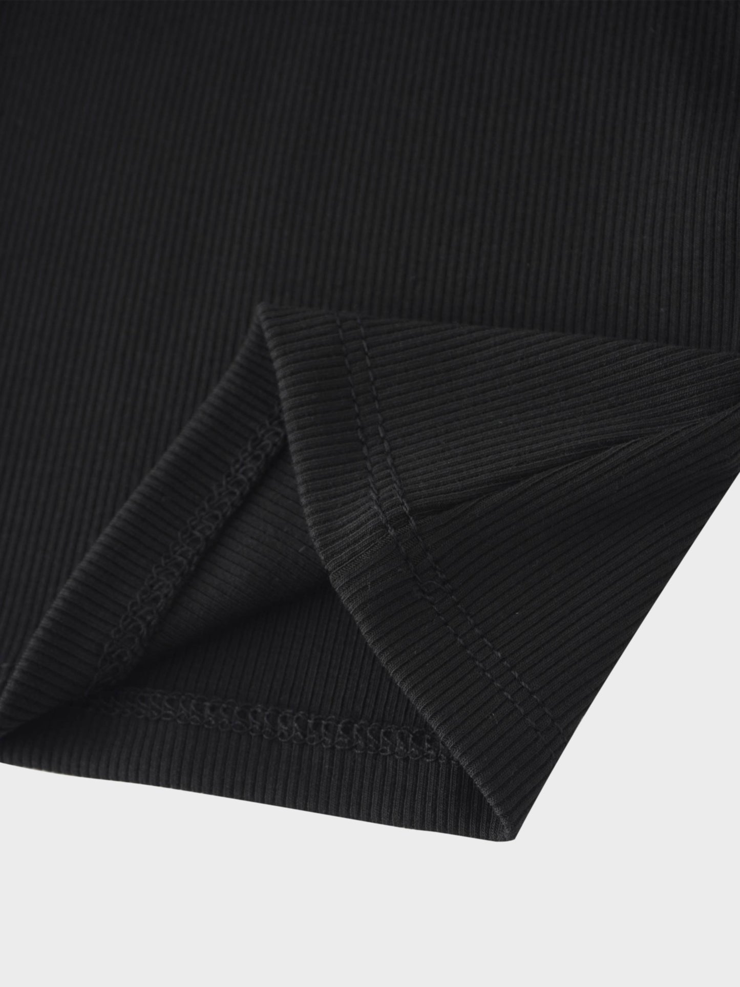 Crossover Thin Ribbed Pajama - Black
