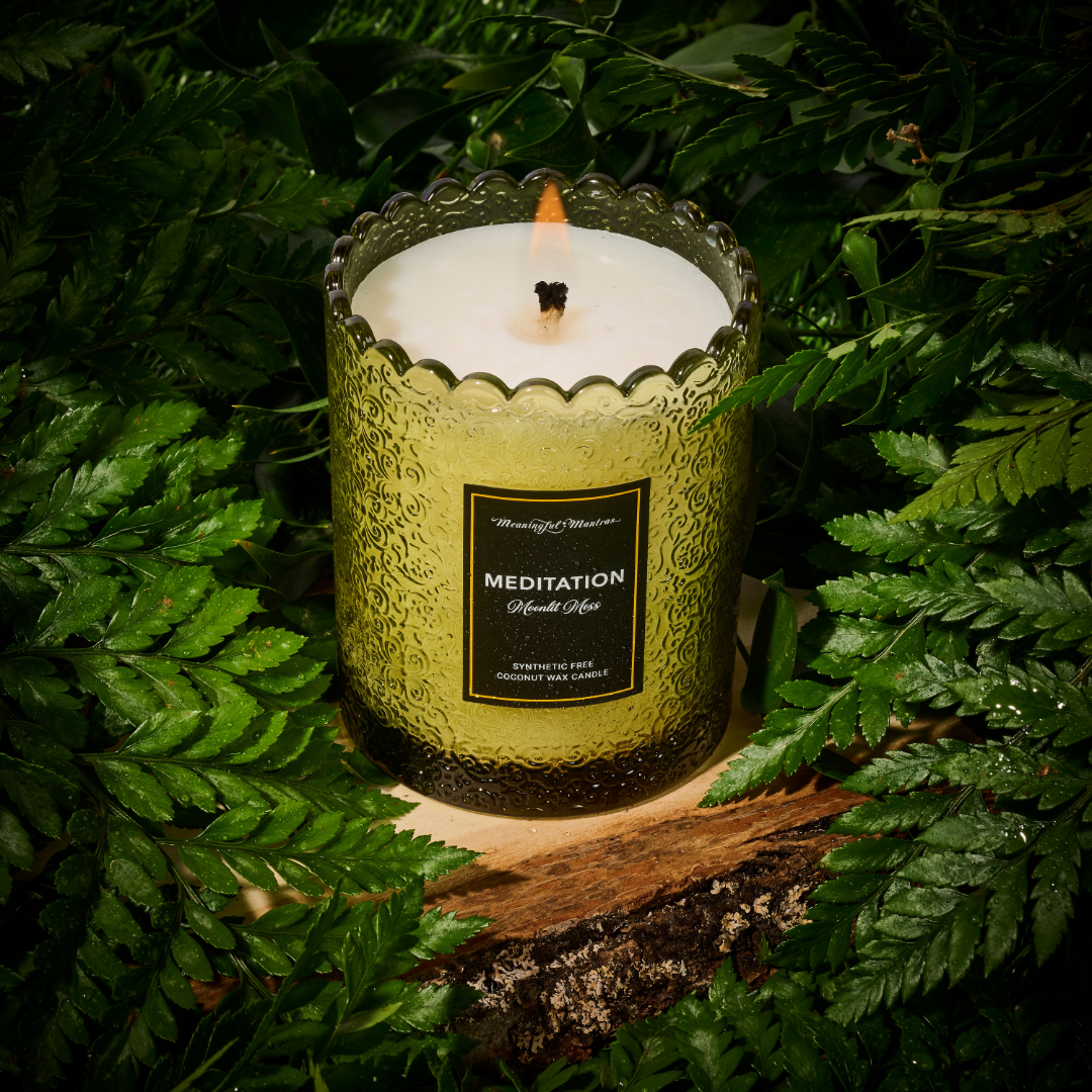 Meditation Moonlit Moss Natural Candle 8oz Kaia Collection
