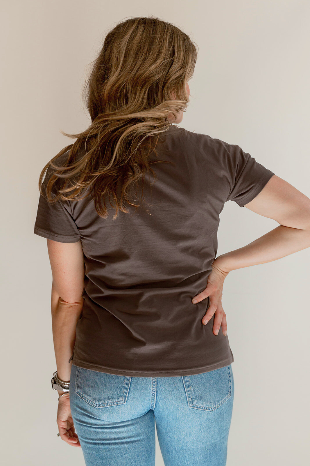 FINAL SALE V-Neck Full Zip Breastfeeding Tee - Gray