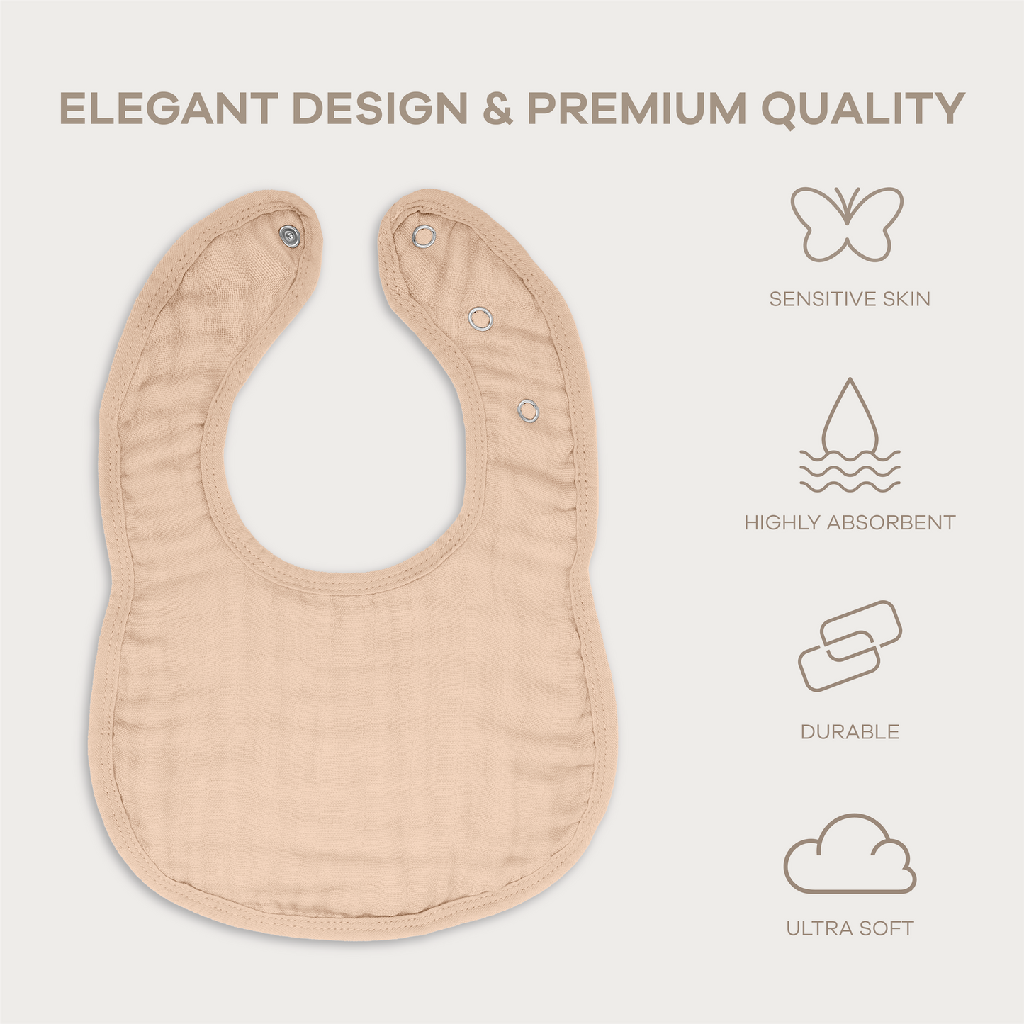 Muslin Bibs in Blush