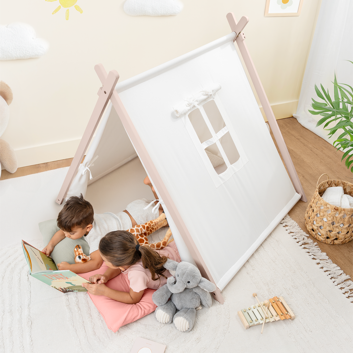 Kids Indoor Play Tent in Blush