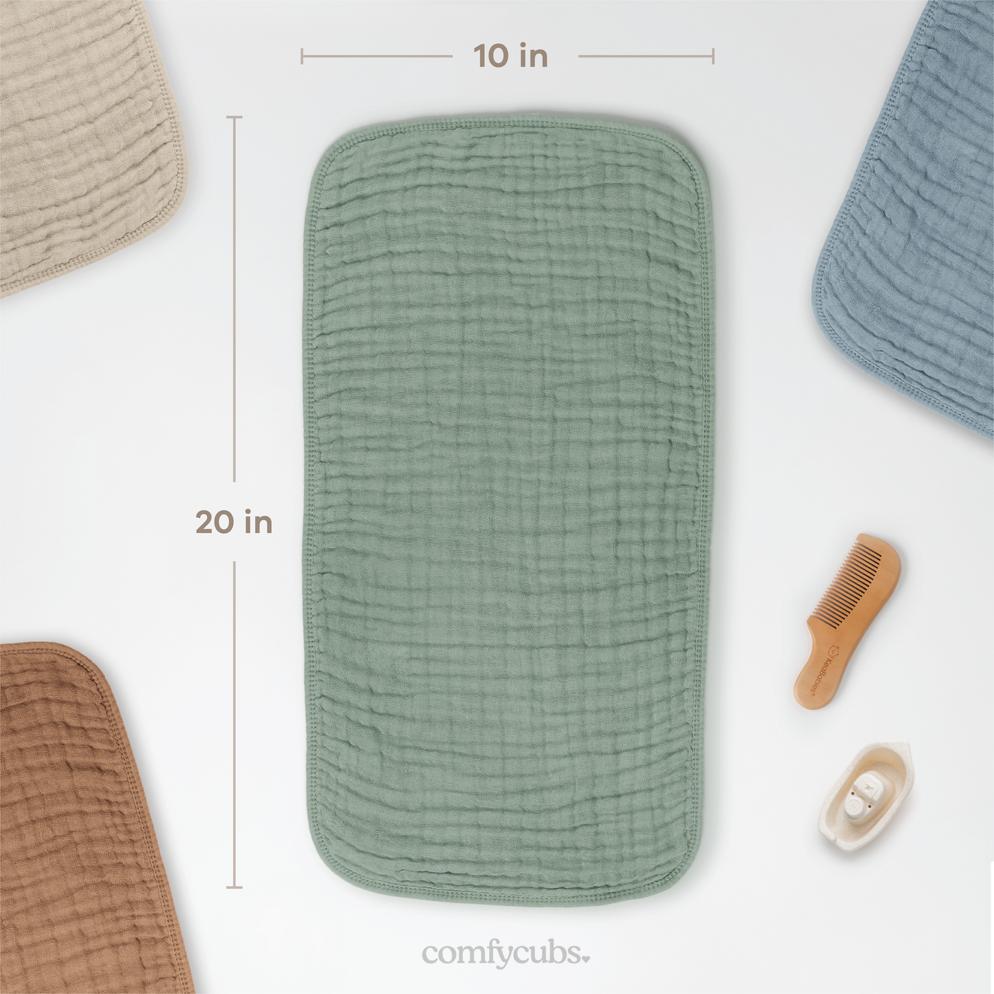 Muslin Burp Cloths in Multicolor