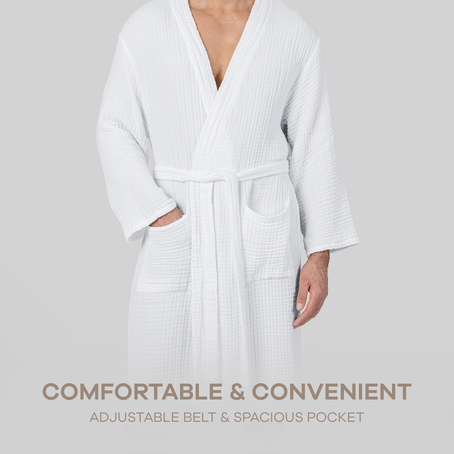 Muslin Bathrobe in White