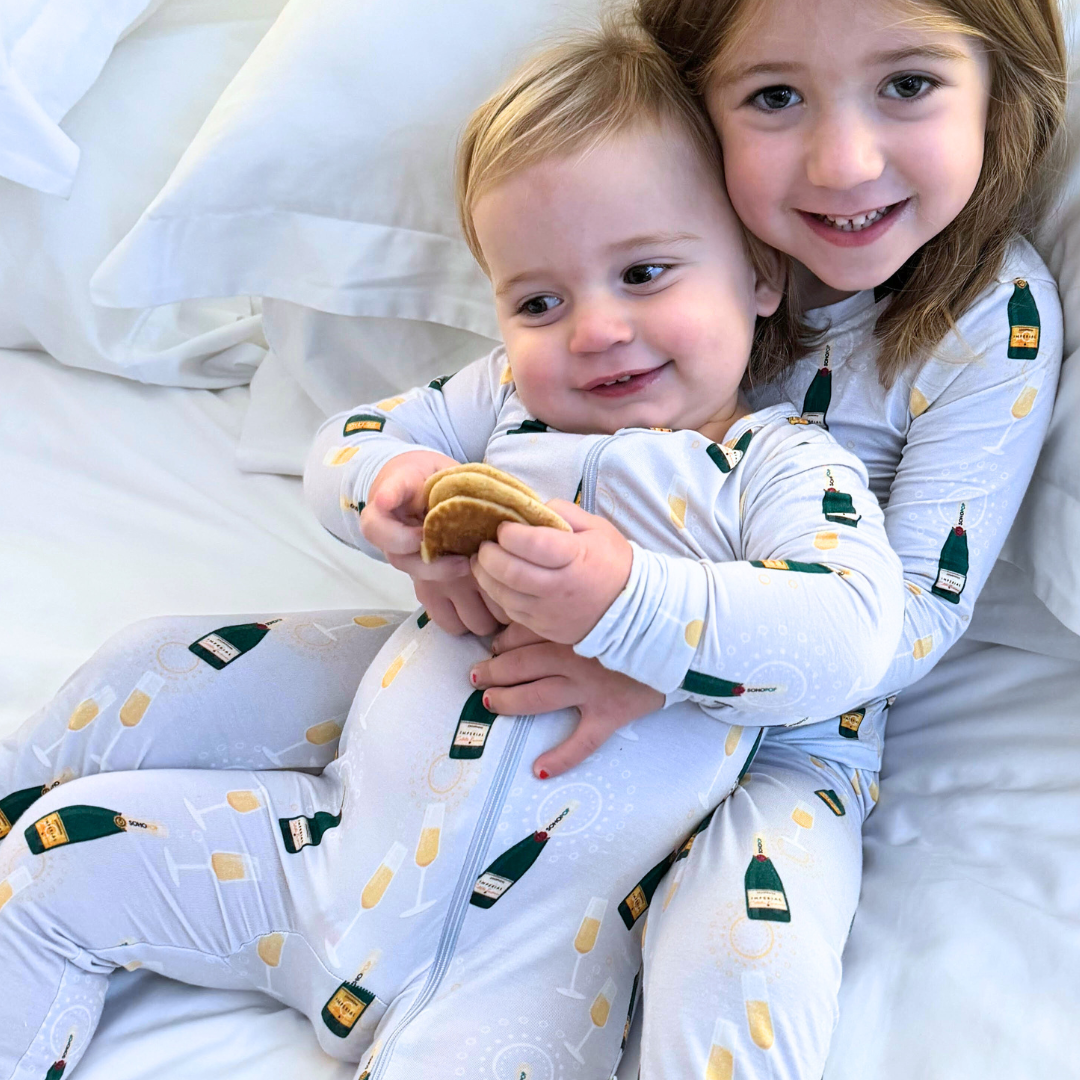 Paris Champagne Zippered Romper