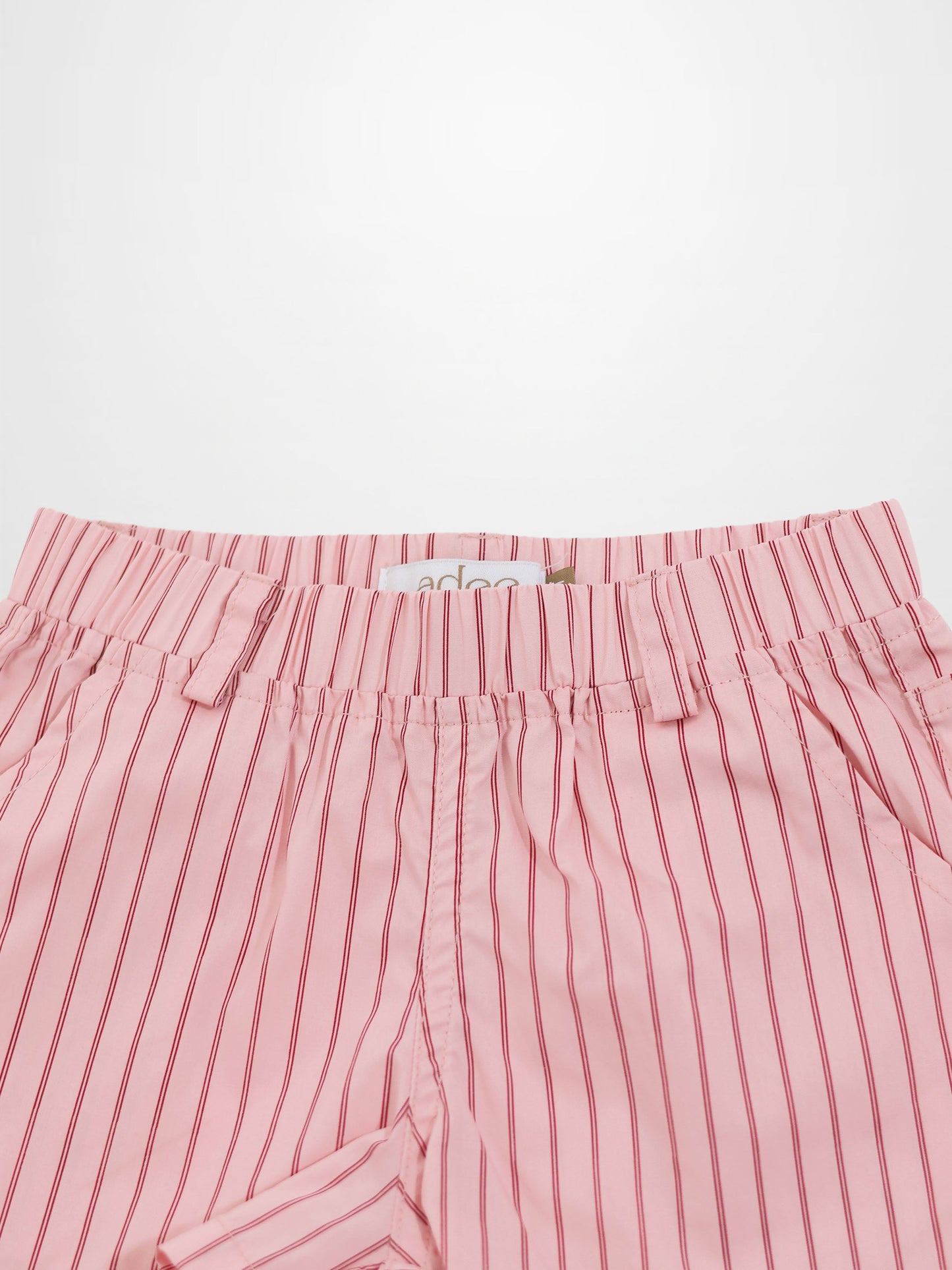 Striped Cotton Shorts - Pink