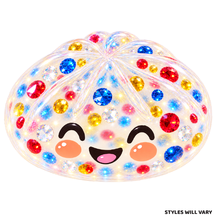 Fun Doh Mystery Gem Squeeze Dumpling Squishy Toy with Collectible Steamer